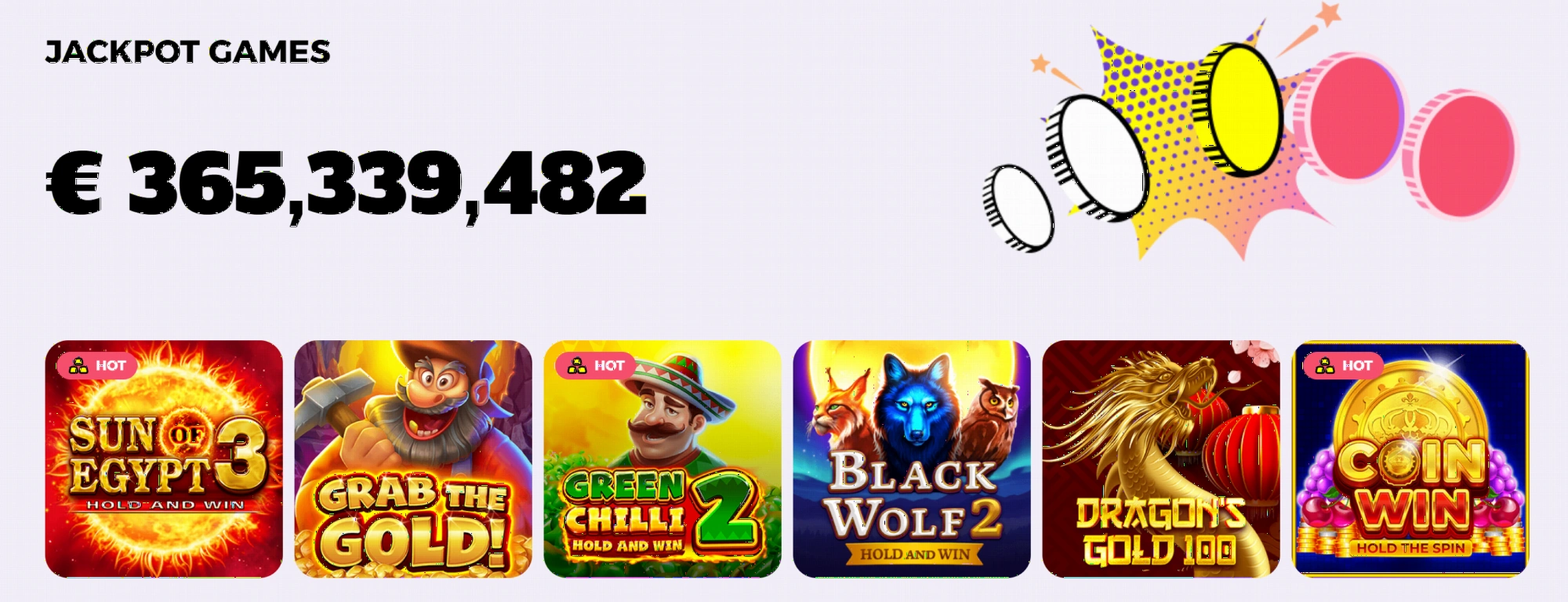 Progressive jackpot games at Let's Go Casino