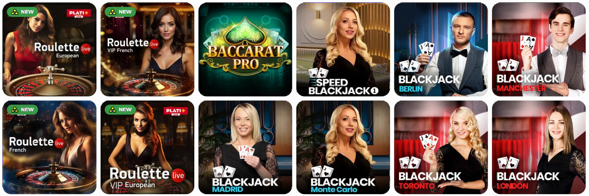 Live casino games with professional dealers